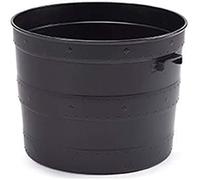 Barrel Planter Black | Blacksmith Tub Small - 36cm | Plant Pot Tub - Home and Garden Bucket - Flowering - Flower Pots - Herb Plant - Fruit Pot - Indoor or Outdoor - Garden Container