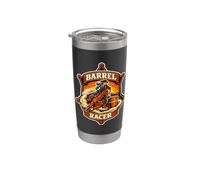 Barrel Racer Rodeo Turn and Burn Gift Stainless Steel Insulated Tumbler