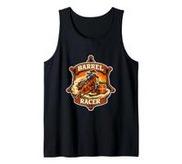 Barrel Racer Rodeo Turn and Burn Gift Tank Top