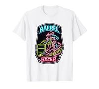 Barrel Racer Rodeo Turn and Burn Gift Value Graphic T-Shirt, Men, White, M