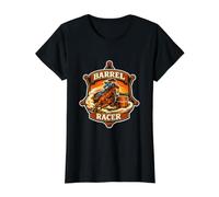 Barrel Racer Rodeo Turn and Burn Gift Value Graphic T-Shirt, Women, Black, XL