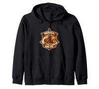 Barrel Racer Rodeo Turn and Burn Gift Zip Hoodie