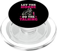 Barrel Racing Let the horse do the talking barrel racer girl PopSockets PopGrip for MagSafe
