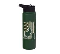 Barrel Racing US Flag Barrel Race Stainless Steel Insulated Water Bottle
