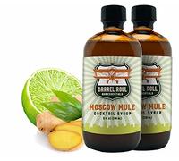 Barrel Roll Bar Essentials Cocktail Mixers - Moscow Mule Cocktail Mix - All-Natural Moscow Mule Drink Mix - USA Handcrafted Cocktail Syrups - Small Batch Cocktail Bitters w/ Real Cane Sugar - 2 x 8 Oz