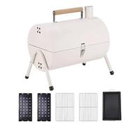 Barrel-Shaped Charcoal Grills, Portable Smoker Oven for BBQ, Multifunctional Grill for Balcony, Patio, Garden
