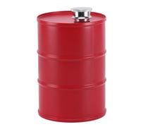 Barrel Shaped Flask 25oz Novelty Stainless Steel Leakproof Drum | Oil Barrel Flask for Home Grilling Baking Salad Food Vinegar Sauce Condiment Fried Sandwich Pancake Outdoor Picnic