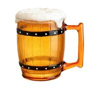 Barrel Shaped Glass Cup - 300ml Heat Resistant Drinking Cup Transparent Design with Smooth Handle Glass Cup for Hot Cold Water Wine Chocolate Tea Home Dorm Hotel Cafe Cam