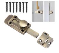 Barrel Slide Door Bolts 3 Inch Brass Door Bolt Heavy Duty Door Locks Internal Antique Zinc Alloy Security Latch Lock with Screws for Securing Internal External Doors, Bronze Tone
