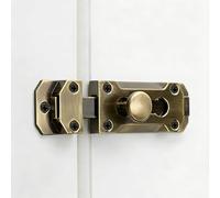 Barrel Slide Door Bolts 3 Inch Zinc Alloy Doors Lock Internal Antique Security Sliding Latch Locks with Screws for Garden Bathroom Securing Internal External Doors, Bronze