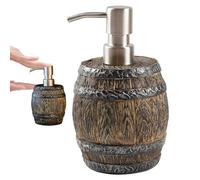 Barrel Soap Dispenser - Refillable 400ml Style Lotion & Hand Bottle, Compact Gel Storage Decorative Touch For Bathroom Counter, Bedroom Or Vanity Use | Elegant Pump Container Daily