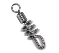 Barrel Solid Ring, Swivels Fishing Tackle | 10 Pieces Fishing Tackle Lines Connector,Rolling Gear Stainless Steel Fishing Swivels for Seawater