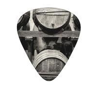 barrels Stacked in The Winery Guitar Picks with Organizer Storage Box Guitar Plectrums 12PCS 3 Thickness Thin Medium Heavy 0.46 0.71 0.96mm Guitar Picks For Acoustic Electric or Bass Guitars