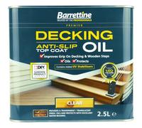 Barrentine 2.5 Litre Anti Slip Decking Oil (Clear) - Wood Preserver Outdoor, Protection from Mould, Algae & Biological Deterioration, Clear UV Protection Top Coat, Anti-Slip Oil