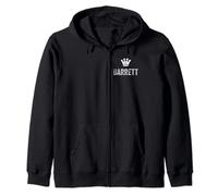 Barrett the King / Crown & Name for Men Called Barrett Zip Hoodie