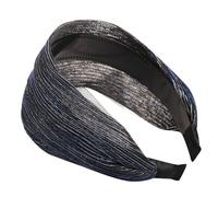 Barrette Hair Clip Korean Version Of Summer Breathable Bright Ribbon Teeth Hair Band Wide Edge Clamp Pressure All Head Band Large Snap Clips (Blue, One Size)
