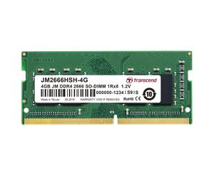 Barrette mémoire SODIMM 4Go DDR4 Transcend compatible JetRam PC4-21300 (2666 Mhz