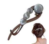 Barrette Torsadée Élégante - Décoration Perle, Pince Antiderapante | Bars Pour Queue De Cheval | Pour Femme, Maman, Épouse, Fille, Petite Amie
