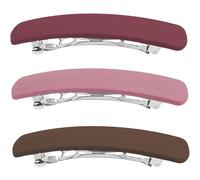 Barrettes For Fine Hair, 3PCS French Barrettes for Women 3.5 Inch Vintage Barrettes for Women Thin Hair with Snap Detachable Barrettes for Fine Hair Women Girls Accessories