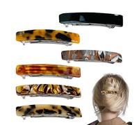 Barrettes for Hair - 6X Women French Barrette Hair Clips - No-Slip Clamps, Fashionable Accessories for Beach Traveling Bride Girls School Teens