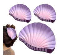 Barrettes Griffe Femme | Barrettes Coquillage Pour Cheveux Épais, Lot De 3 Accessoires Mode Dégradé Avec 2.56 x 1.57 x 1.38 PoucePlage Mariage Concert Yoga
