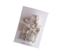 Barrettes Hairpin Hair Clips Hair Accessories Embroidered Lace Headwear Headdress Hair Bowknot For Daily Wearing Party