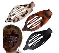 Barrettes Plates Femmes - Set of 3 Pins Bec Canard Antiderapantes Accessoires | Coiffure Cheveux Crépus Queue Cheval, Élégant Sport Plage Rendez-vous Salle Gym Tendance Pratique Quotidien Chic