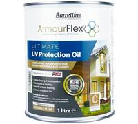 Barrettine Armourflex Ultimate UV Protection Oil (1L) - Interior & Exterior Wood Oil for Long Lasting Wood Protection Against Weathering & UV Damage with a Natural, Clear Finish