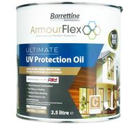 Barrettine Armourflex Ultimate UV Protection Oil (2.5L) - Interior & Exterior Wood Oil for Long Lasting Wood Protection Against Weathering & UV Damage with a Natural, Clear Finish