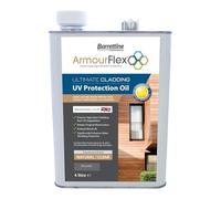 Barrettine Armourflex Ultimate UV Protection Oil (4L) - Interior & Exterior Wood Oil for Long Lasting Wood Protection Against Weathering & UV Damage with a Natural, Clear Finish