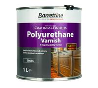 Barrettine Polyurethane Varnish (Gloss, 1L) - Highly Durable Polyurethane Wood Varnish with Clear Gloss Finish for Internal Doors & Joinery, Kitchen Furniture & Worktops