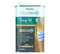 Barrettine Pure & Natural Tung Oil (500ml) - Food & Toy Safe, Additive-Free Tung Oil for Wooden Furniture & Worktops, Enhances Natural Colour of Wood with a Matt Finish
