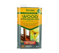 Barrettine Wood Preserver (Cedar Red, 1L) - UV Fade Resistant, Durable & Water Repellent Premier Wood Preserver, Deep Penetrating, Low Odour & Oil Based, Suitable for Outdoor & Indoor Use