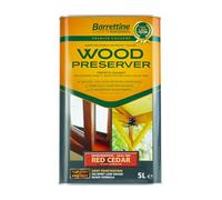 Barrettine Wood Preserver (Cedar Red, 5L) - UV Fade Resistant, Durable & Water Repellent Premier Wood Preserver, Deep Penetrating, Low Odour & Oil Based, Suitable for Outdoor & Indoor Use