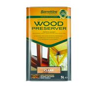 Barrettine Wood Preserver (Clear, 5L) - UV Fade Resistant, Durable & Water Repellent Premier Wood Preserver, Deep Penetrating, Low Odour & Oil Based, Suitable for Outdoor & Indoor Use
