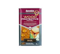 Barrettine Wood Protective Treatment (Black, 5L) - Ideal Treatment for Outdoor Treated Timber Structures. Wood Protector Oil with Water Repellent Qualities. UV & Fade Resistant.