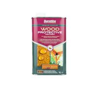 Barrettine Wood Protective Treatment (Golden Brown, 1L) - Ideal Treatment for Outdoor Treated Timber Structures. Wood Protector Oil with Water Repellent Qualities. Harmless Sealer.