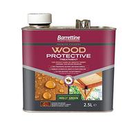 Barrettine Wood Protective Treatment (Holly Green 2.5L) - Ideal Treatment for Outdoor Treated Timber Structures. Wood Protector Oil with Water Repellent Qualities. UV & Fade Resistant.
