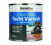 Barrettine Yacht Varnish (Clear Gloss, 1L) - High Gloss Finish Interior & Exterior Wood Varnish with Long-Lasting Protection Against Cracking, Flaking & UV Damage