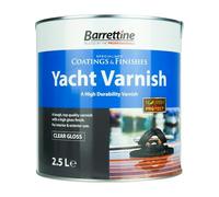 Barrettine Yacht Varnish (Clear Gloss, 2.5L) - High Gloss Finish Interior & Exterior Wood Varnish with Long-Lasting Protection Against Cracking, Flaking & UV Damage