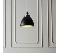 barrie small rolled shade ceiling pendant light in matt black