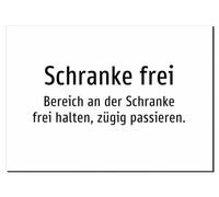 Barrier Free - Keep Area on the Barrier Free - Fast Passing - Aluminium Sign A2: 594 x 420 mm - Without Graphics, Text Only