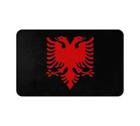 Barrier Mat Albanian Flag Absorbent Doormats For Entryway Non Slip Carpet For Inside Living Room Home 60X40Cm