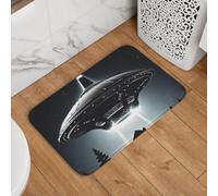 Barrier Mat Alien Spaceship Ufo Non Slip Welcome Mat Absorbent Carpet For Back Door Bathroom Patios 60X40Cm