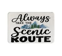 Barrier Mats Decorative Welcome Mat Camping Always Take The Scenic Route Durable Entrance Rug For Bathroom Office Patio 40X60Cm