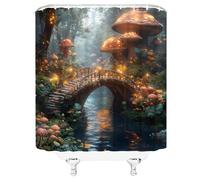 Barrier Mats Mushroom Forest Enchanted World Bridge Wild Plant, Hardwearing Floor Mat Stylish Carpet 40X60Cm For Patio Office Bathroom