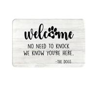 Barrier Mats Soft Bath Mat Funny Dog No Need To Knock We Know You'Re Here Welcome Durable Entrance Carpet For Home Entryway Kitchen 40X60Cm