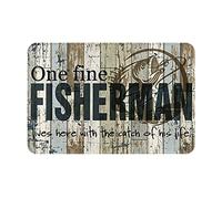 Barrier Mats Soft Welcome Mat One Fine Lives Here With The Catch Of His Life Durable Carpet For Patio Bathroom Office 40X60Cm