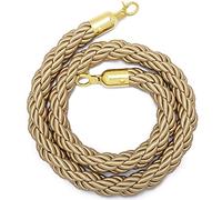 Barrier Rope, 3/4/5/8 Feet Braided Hemp Queue Separator, Stanchion Rope for Crowd Control, Premium Quality Brass - 1.2M/4Ft/47In, Durable & Stylish