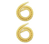 Barrier Rope Twisted Post Ropes Crowd Control Barrier Rope Multicolor 0.6-3m 2 Pack(Yellow,3ft/90cm)